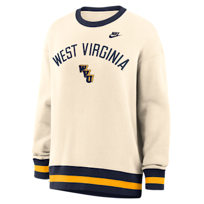 West Virginia Legacy Women's Nike College Oversized Pullover Crew